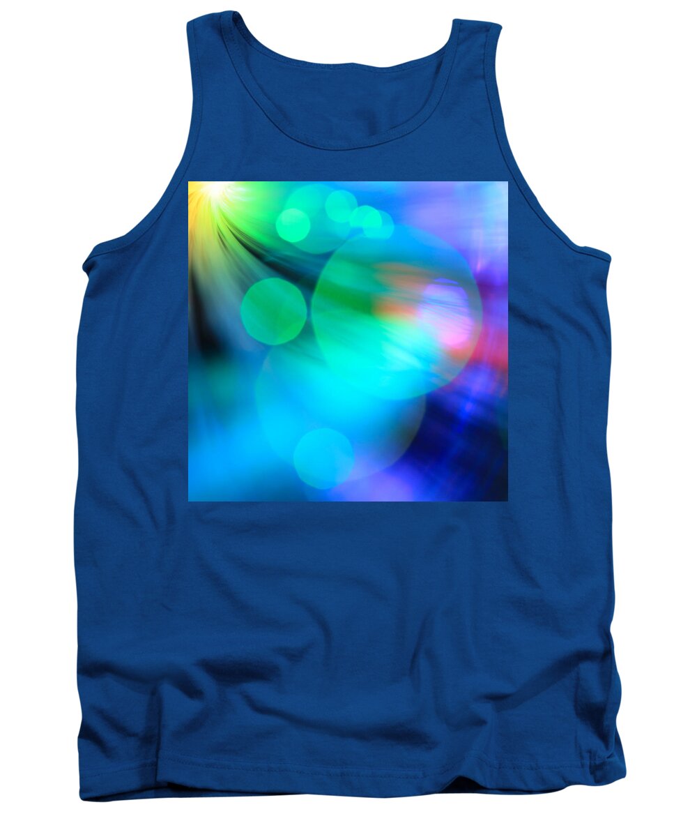 Abstract Tank Top featuring the photograph Strangers In The Night by Dazzle Zazz