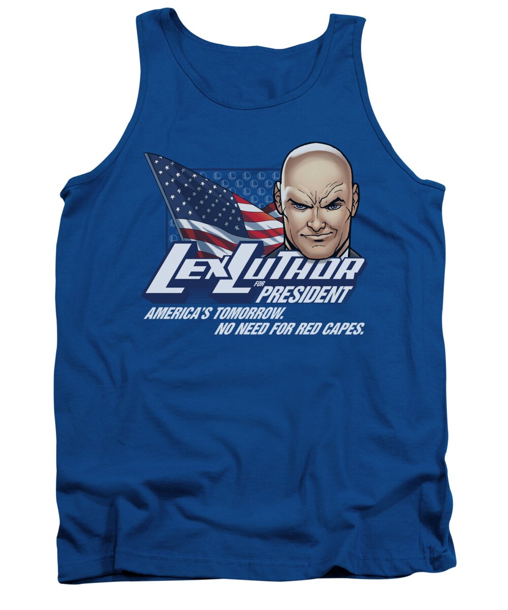 Superman Tank Top featuring the digital art Superman - Lex For President by Brand A
