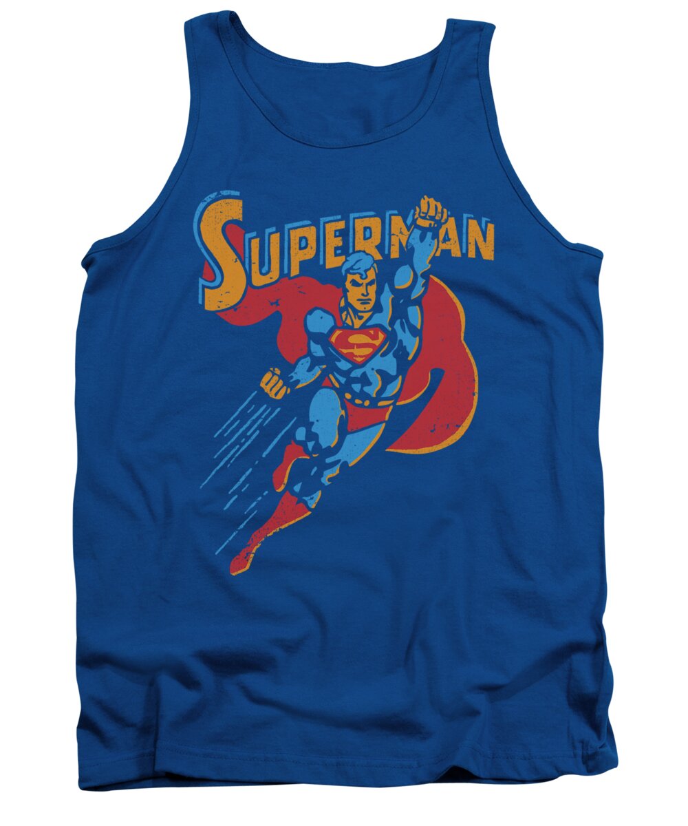 Superman Tank Top featuring the digital art Superman - Life Like Action by Brand A