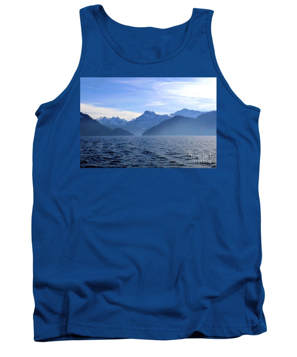 Panoramic Tank Top featuring the photograph Swiss Alps 2 by Amanda Mohler