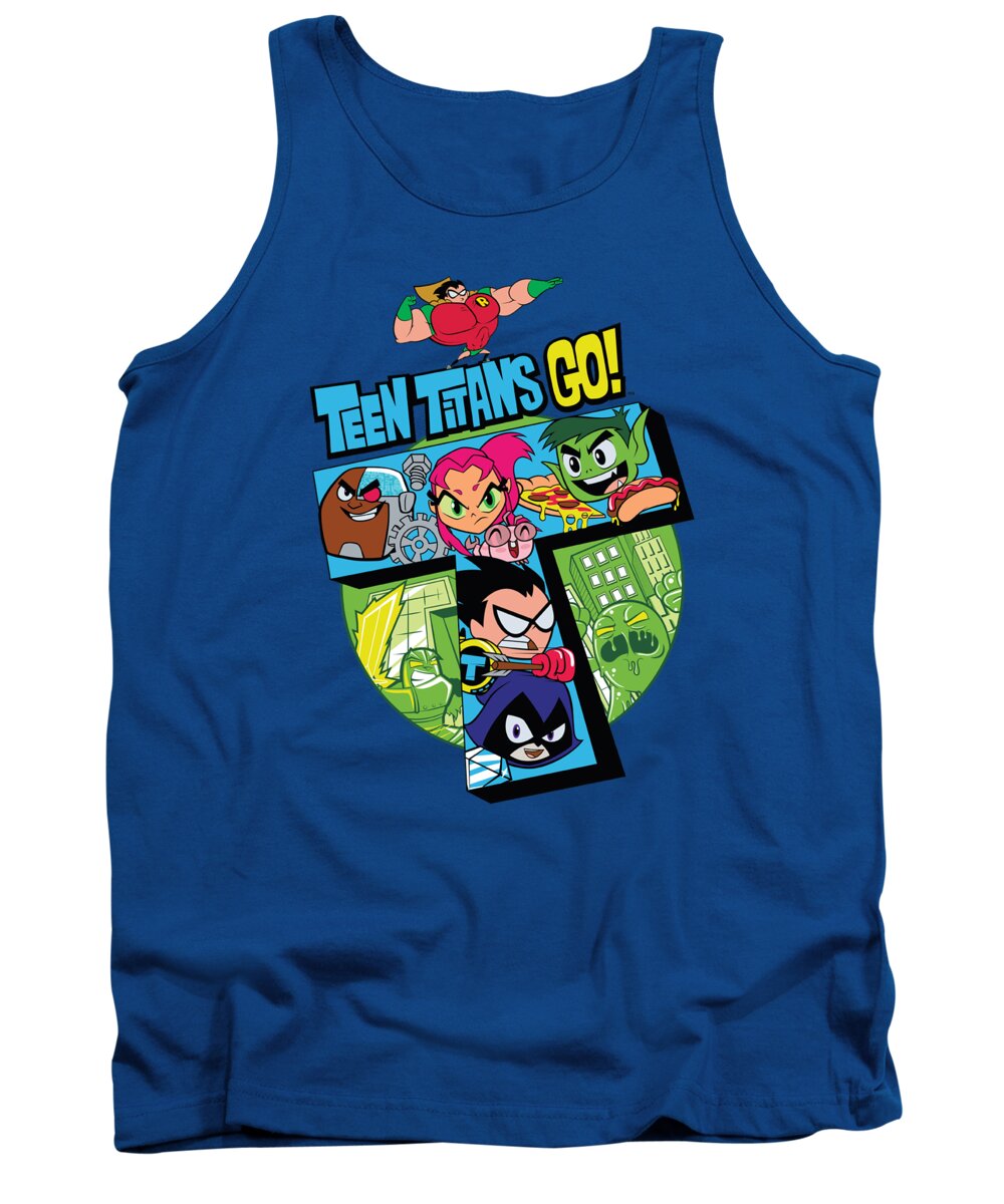  Tank Top featuring the digital art Teen Titans Go - T by Brand A