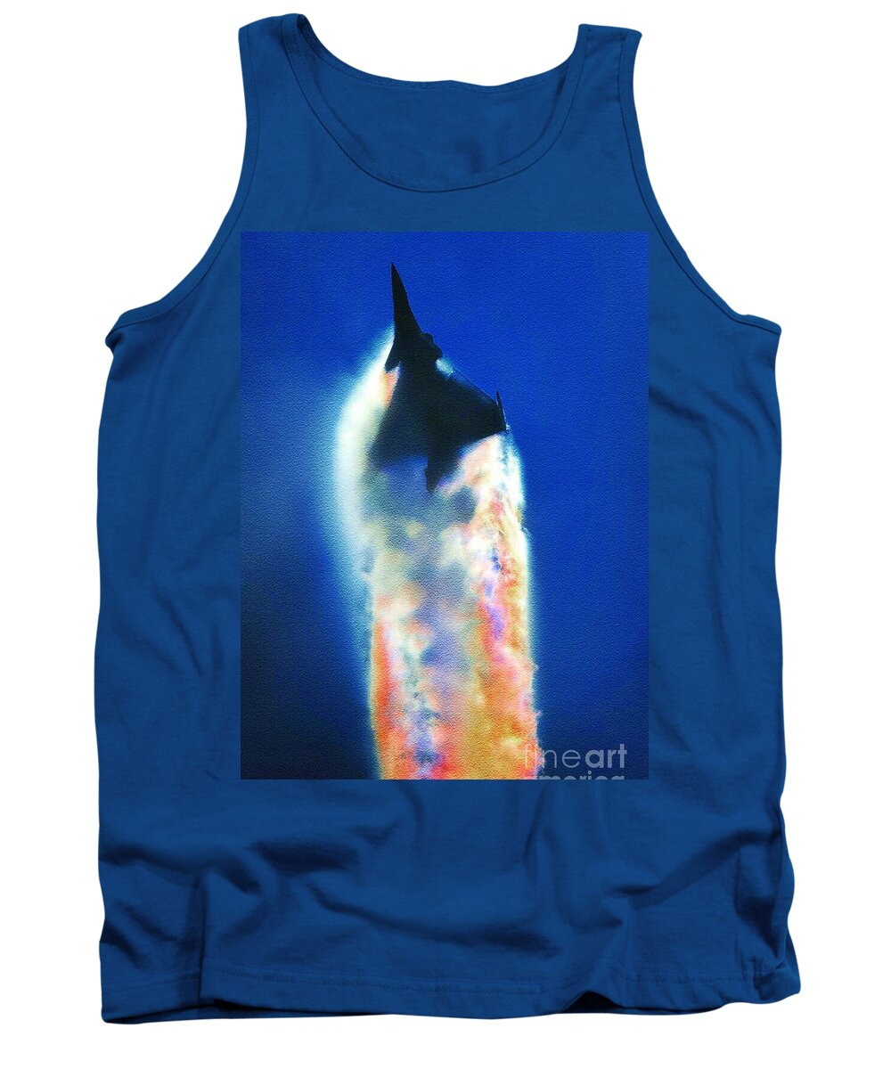 Rafale Tank Top featuring the painting Thunder by HELGE Art Gallery