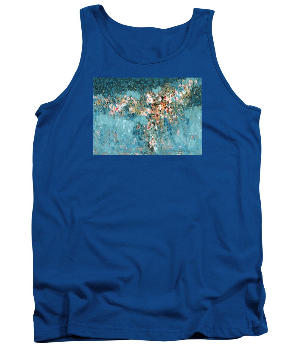 Abstract Tank Top featuring the painting Treasures by Lynda Hoffman-Snodgrass
