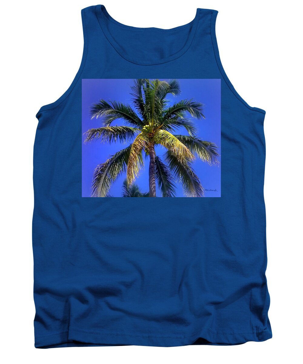 Duane Mccullough Tank Top featuring the photograph Tropical Palm Trees 8 by Duane McCullough