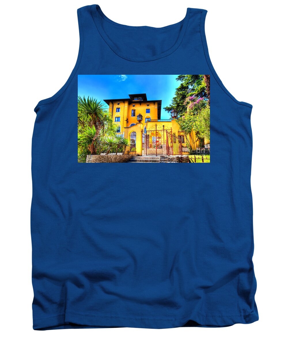 Sirmione Tank Top featuring the photograph Villa in Sirmione by Gina Koch