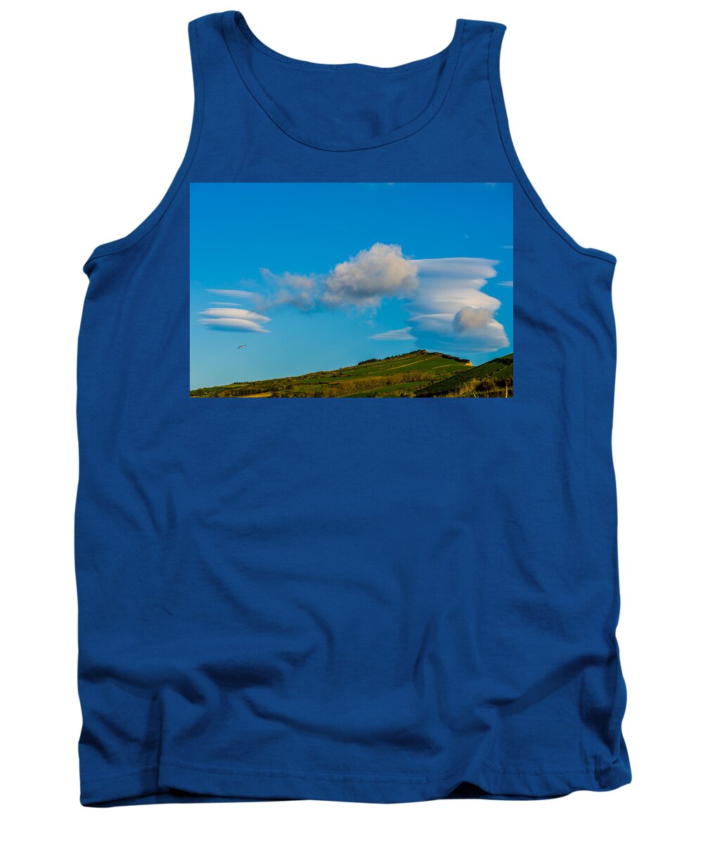 Above Tank Top featuring the photograph White Clouds Form Tornado by Joseph Amaral