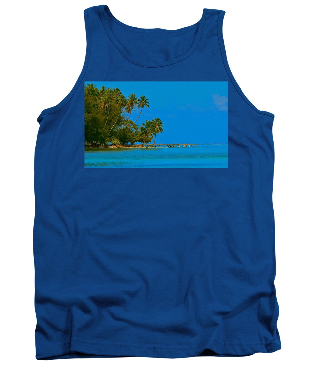 French Polynesia Tank Top featuring the photograph Coconuts Anyone by Eric Tressler