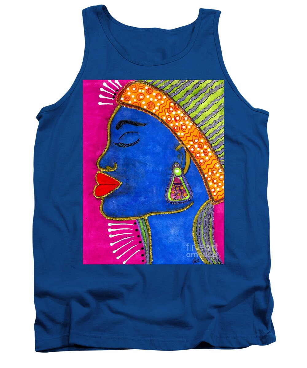 Woman Tank Top featuring the painting Color Me VIBRANT by Angela L Walker