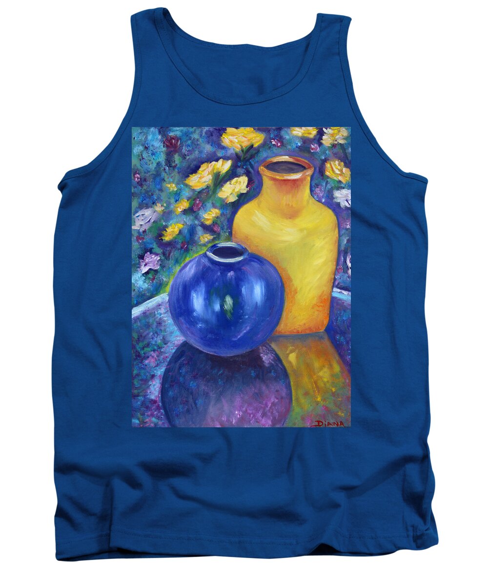 Colorful Tank Top featuring the painting Colorful Jars by Diana Haronis