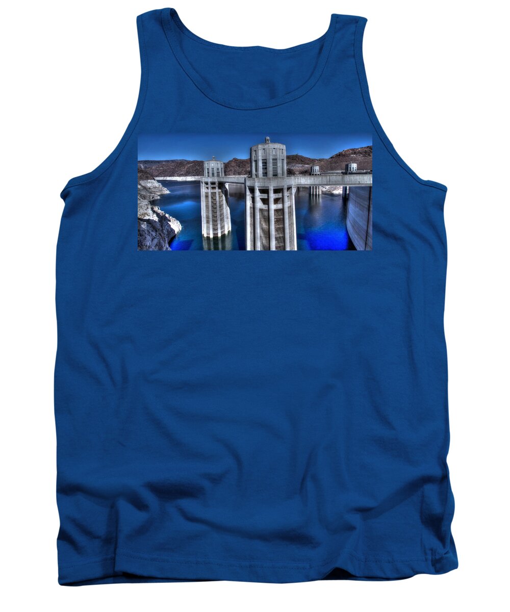 Lake Mead Tank Top featuring the photograph Lake Mead Hoover Dam by Jonathan Davison