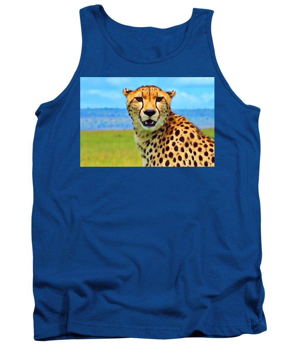 Cheetah Tank Top featuring the photograph Cheetah #1 by Gini Moore