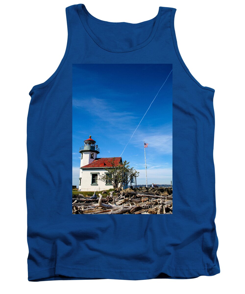 Vashon Island Tank Top featuring the photograph Point Robinson Lighthouse #1 by SnapHound Photography
