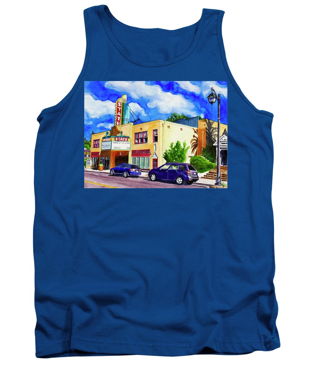State Theater Tank Top featuring the painting #283 State Theater #283 by William Lum