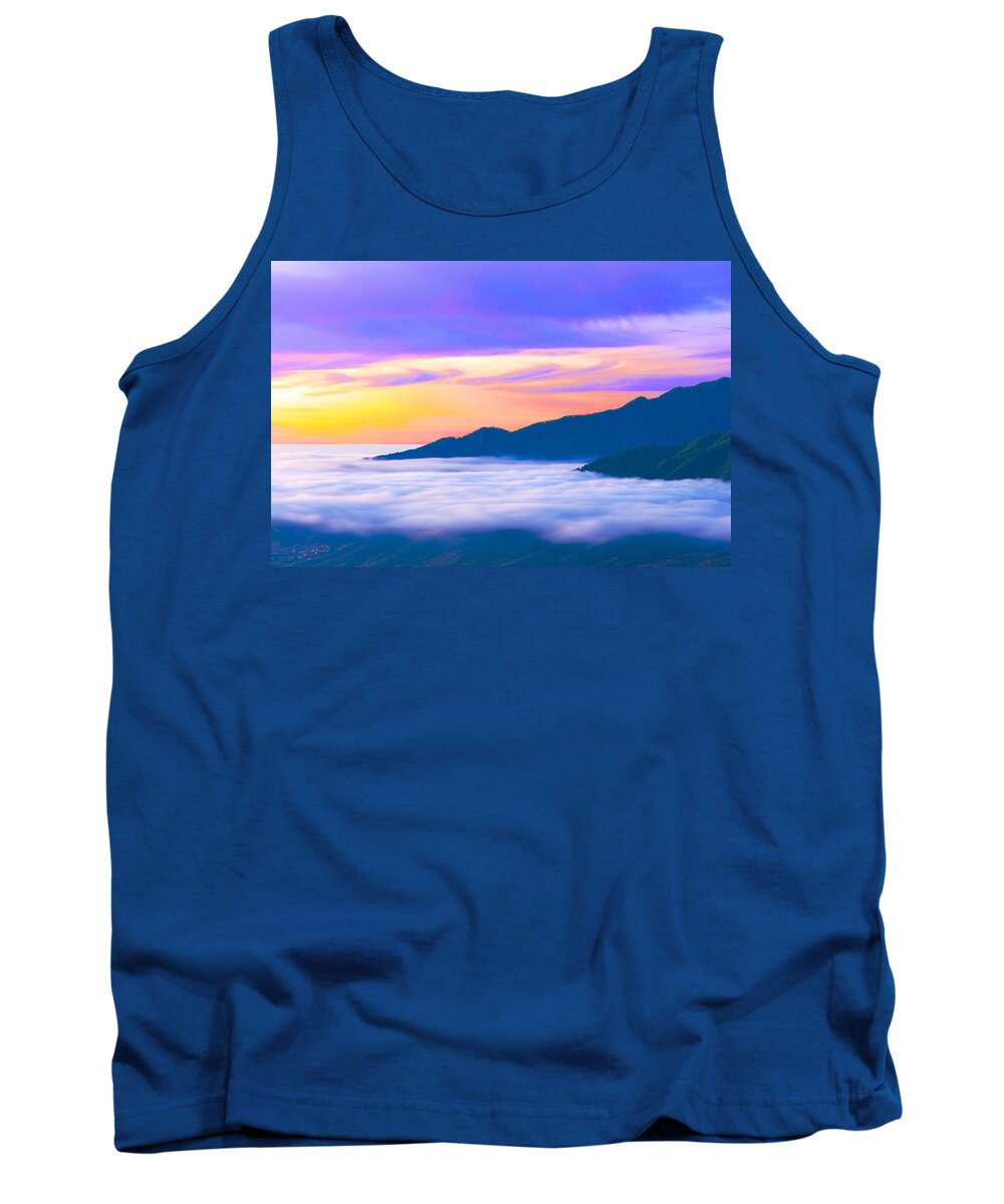 Spain Tank Top featuring the photograph Above The Clouds, Birigoyo Volcano Way by Jean-luc Bohin
