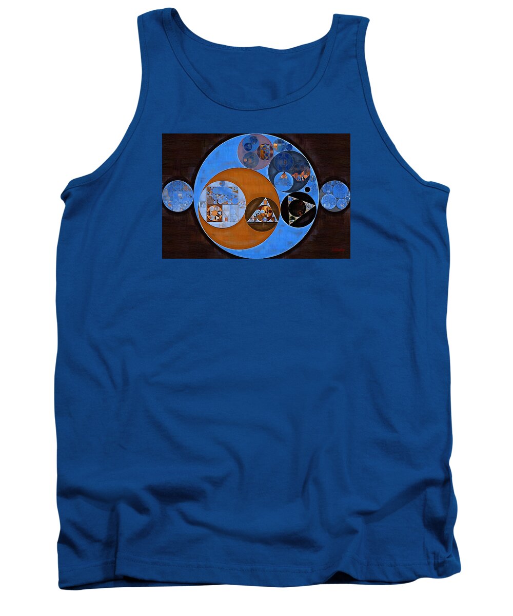 Scenical Tank Top featuring the digital art Abstract painting - Rock blue by Vitaliy Gladkiy