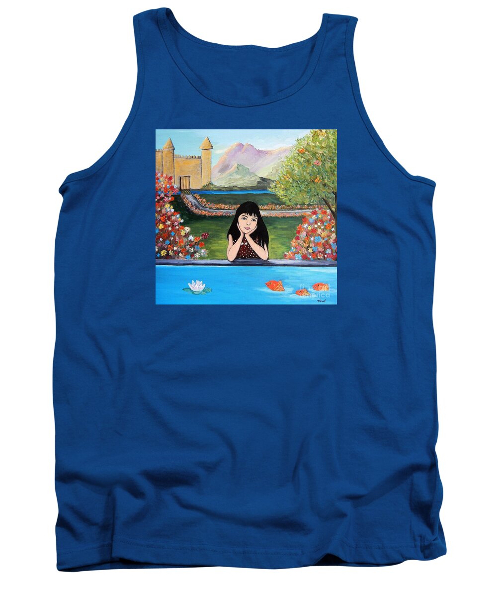 Children Tank Top featuring the painting An Imaginative Mind by Reb Frost
