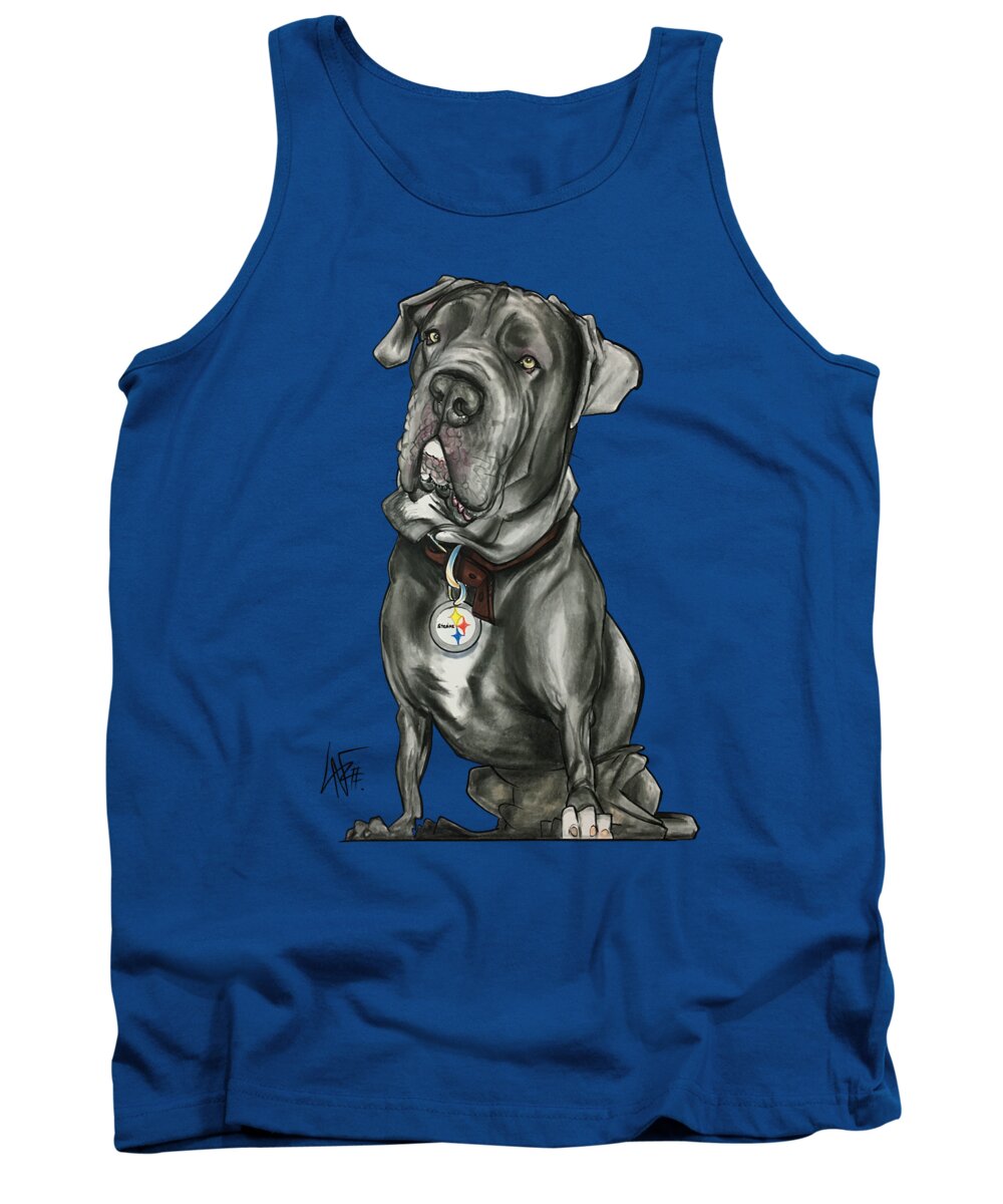 Apuron Tank Top featuring the drawing Apuron 7-1505 by Canine Caricatures By John LaFree
