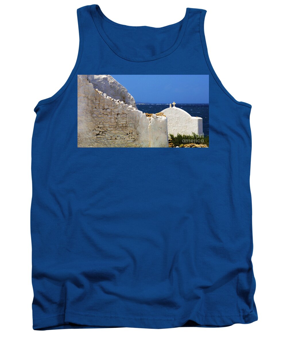 Mykonos Tank Top featuring the photograph Architecture Mykonos Greece 2 by Bob Christopher