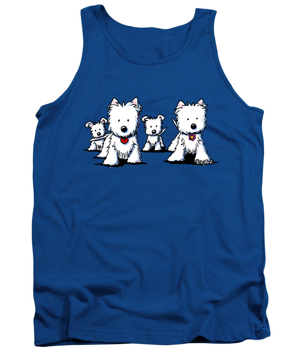Westie Tank Top featuring the drawing Muggles Book Illustration No 5 by Kim Niles aka KiniArt