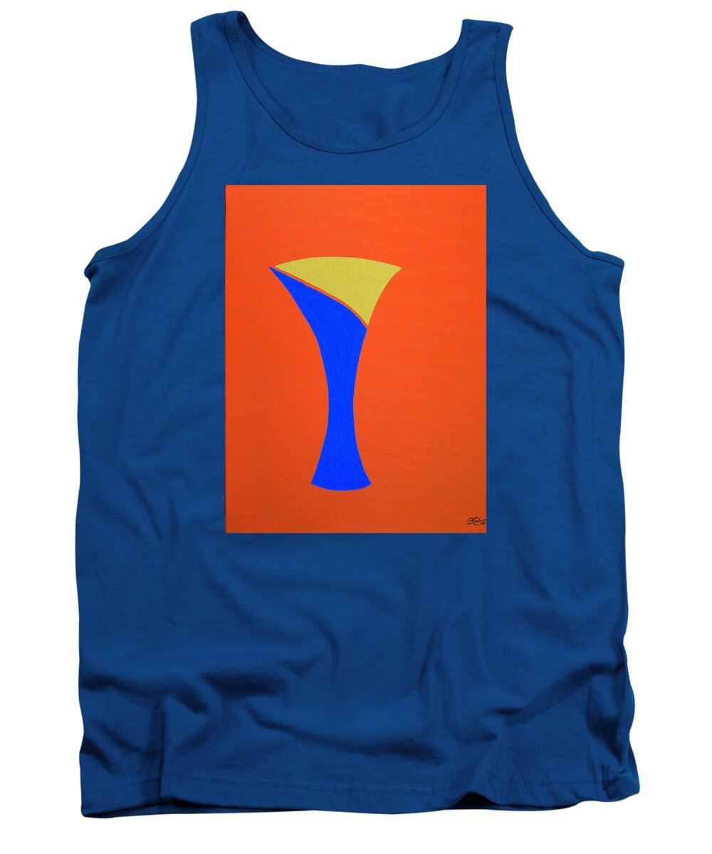 Vase Tank Top featuring the painting Blue 22 by Bill OConnor