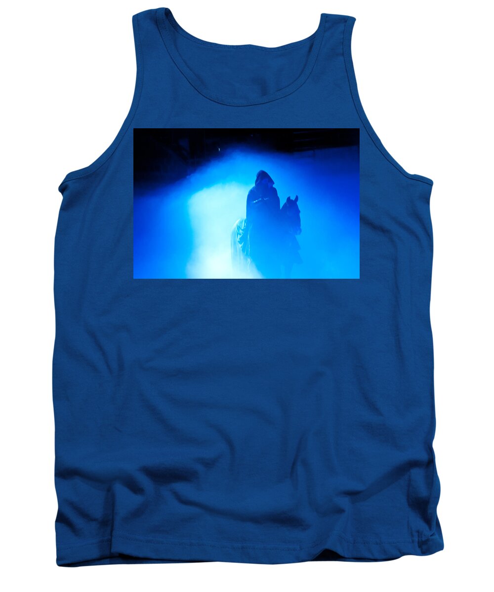 Medieval Tank Top featuring the photograph Blue Knight by Louis Dallara
