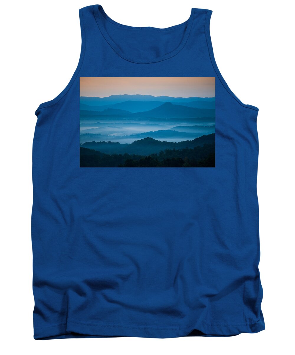 Asheville Tank Top featuring the photograph Blue Morning by Joye Ardyn Durham