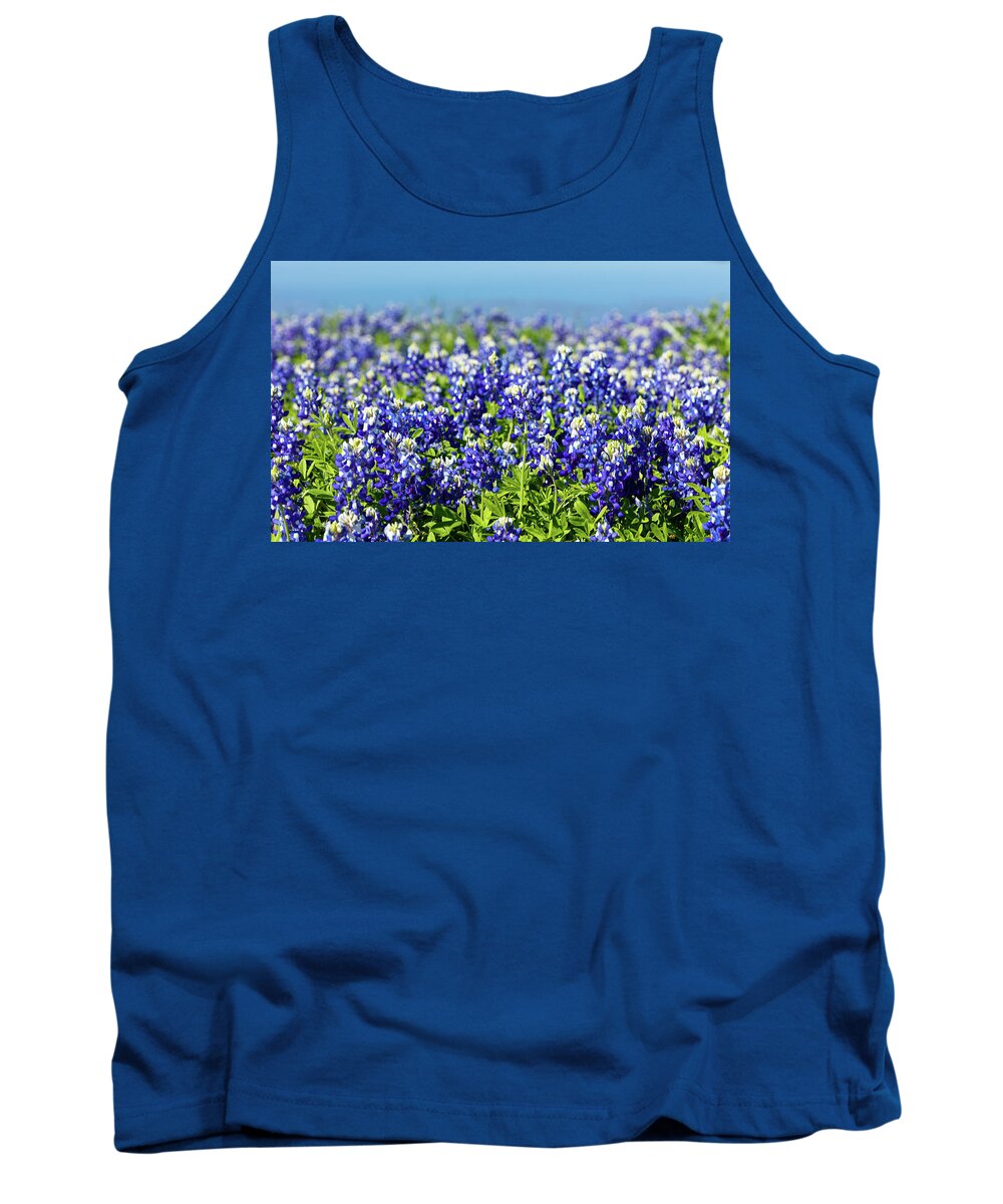 Austin Tank Top featuring the photograph Bluebonnets by Raul Rodriguez