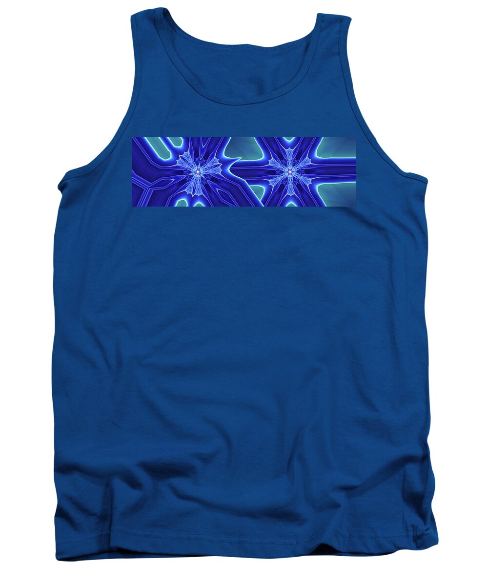 Collage Tank Top featuring the digital art Blued by Ronald Bissett