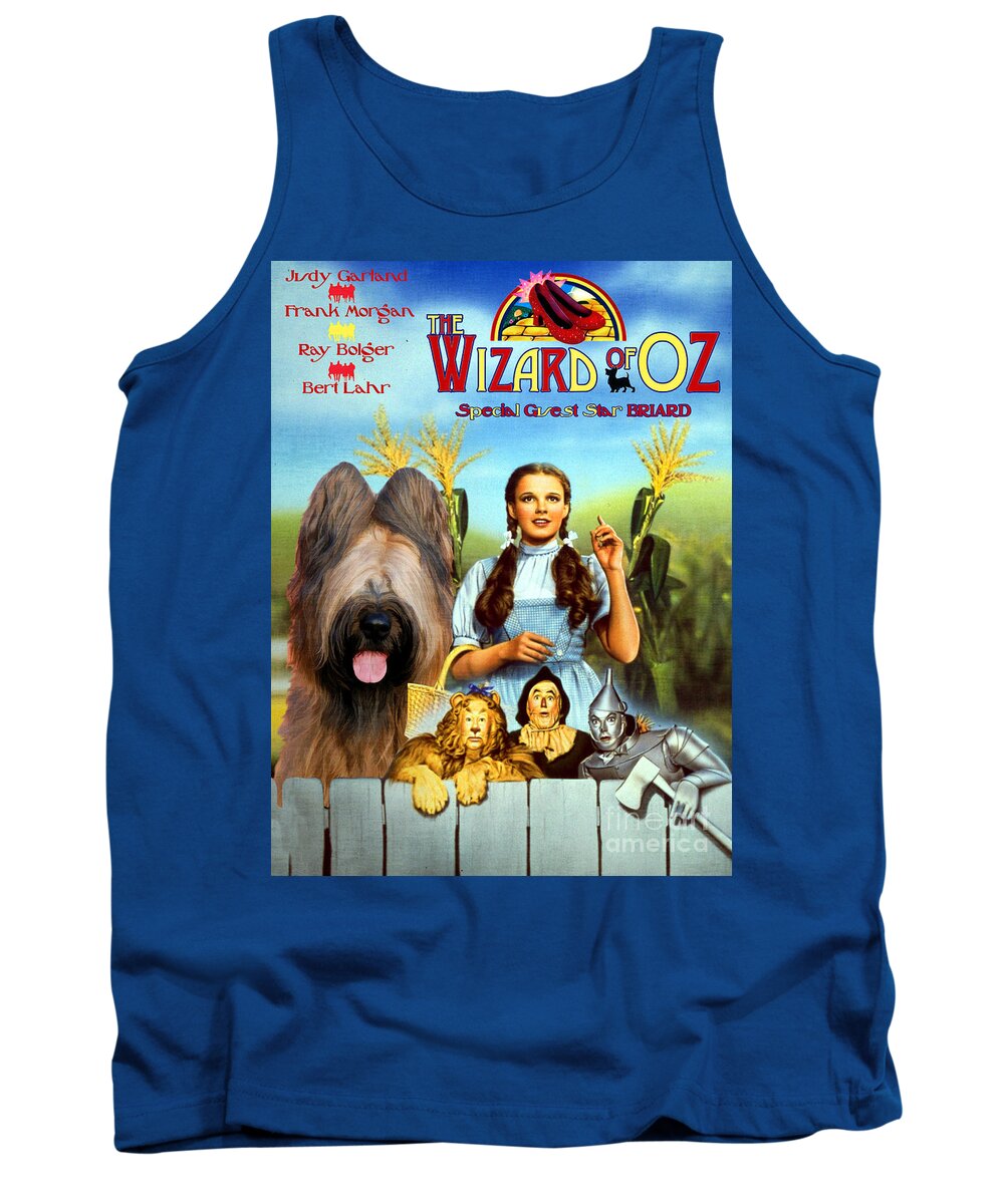 Briard Tank Top featuring the painting Briard Art Canvas Print - The Wizard of Oz Movie Poster by Sandra Sij