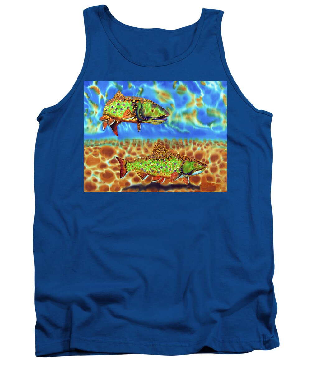 Brook Trout Tank Top featuring the painting Brook Trout by Daniel Jean-Baptiste