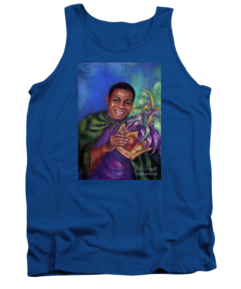 Pasel. Mardi Gras Tank Top featuring the painting Carnival Time by Beverly Boulet