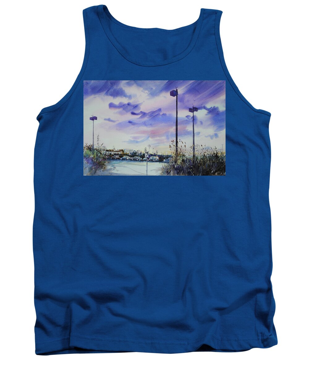 Visco Tank Top featuring the painting Coastal Beach Highway by P Anthony Visco