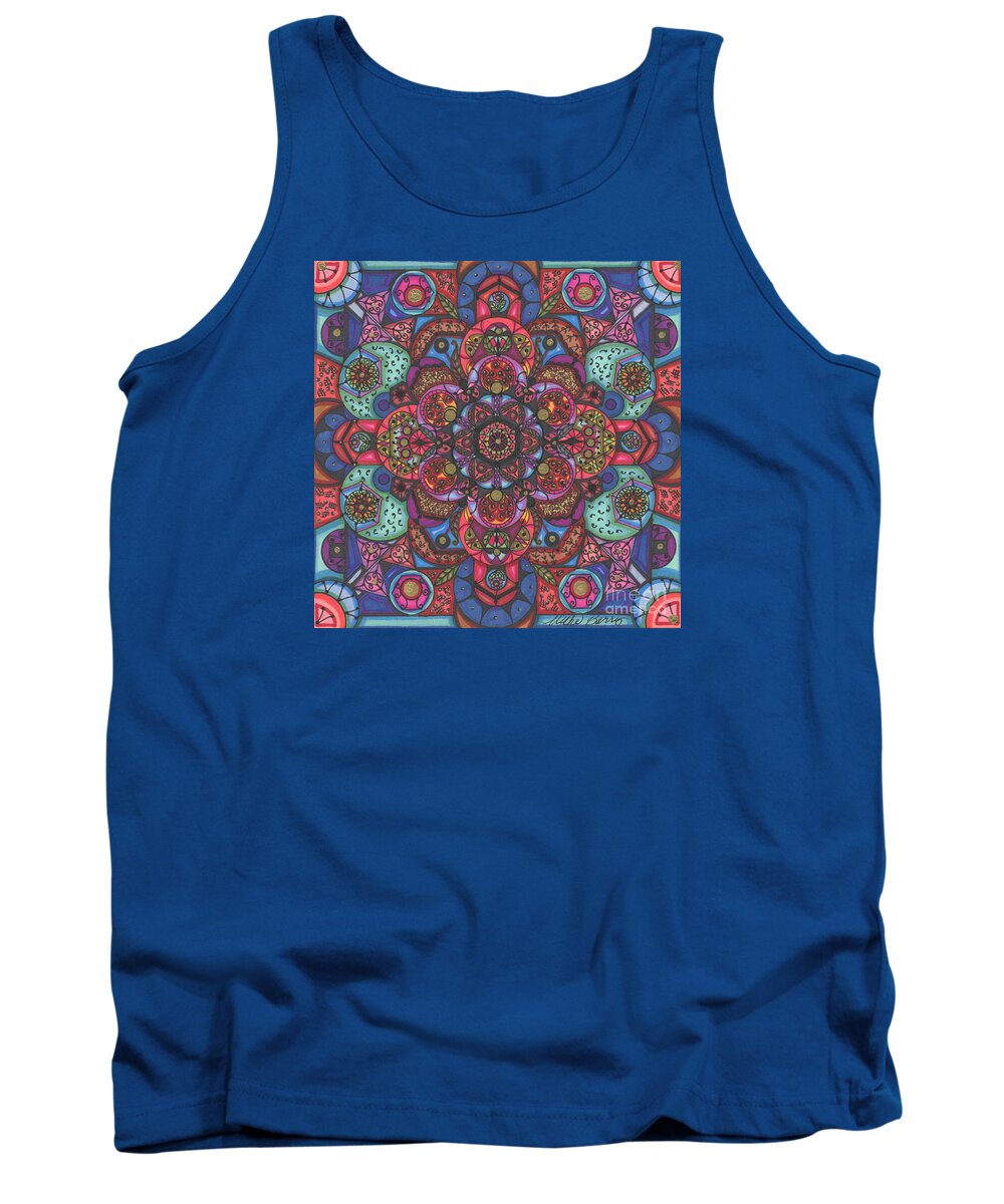 Abstract Tank Top featuring the painting Cool Doodle by Vicki Baun Barry