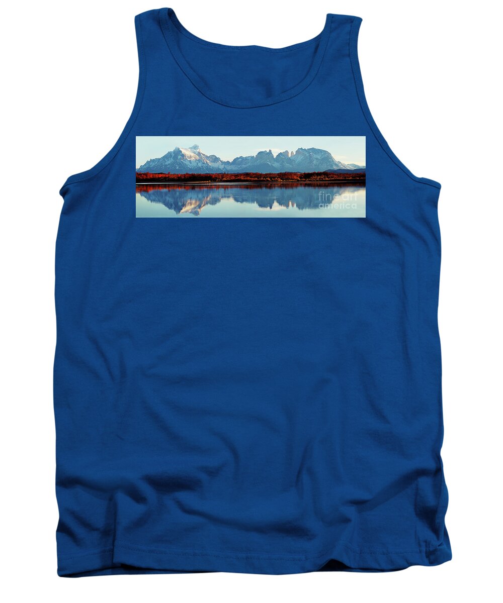 Alpine Tank Top featuring the photograph Cordillera del Paine Panorama by Mircea Costina Photography