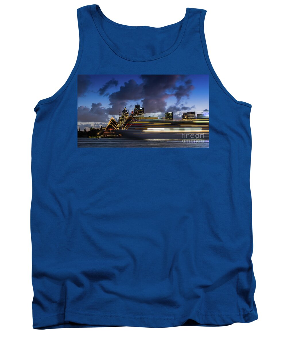 Sydney Tank Top featuring the photograph Cruise ship Sydney Harbour by Andrew Michael