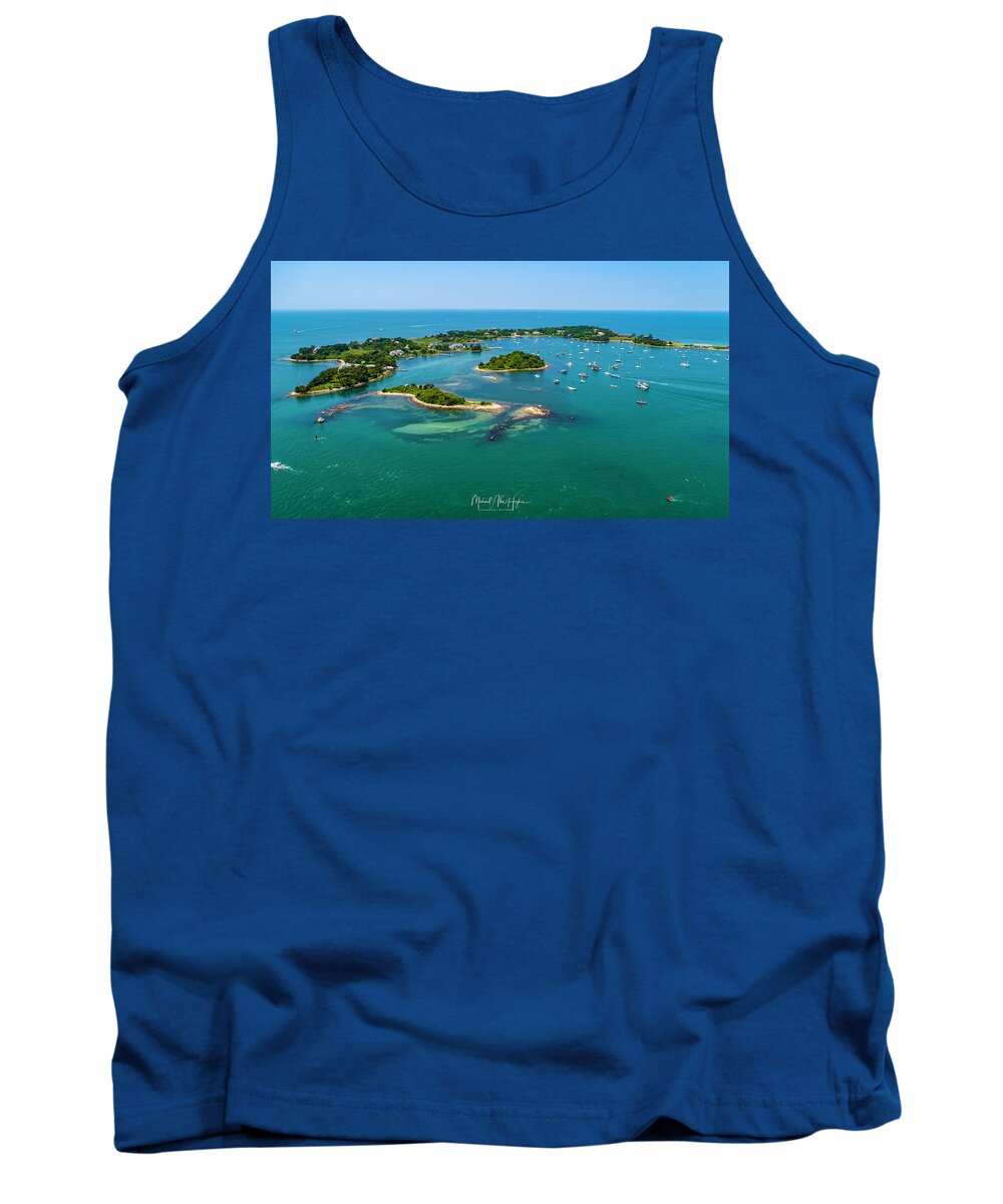 Penzanace Point Tank Top featuring the photograph Devils Foot Island by Veterans Aerial Media LLC