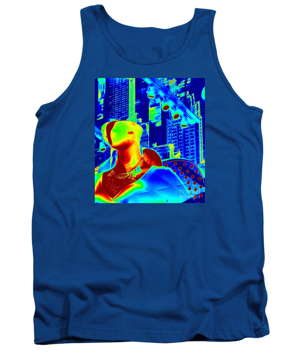 Americas Top Model Tank Top featuring the photograph Diva NYC by Barbara Leigh Art