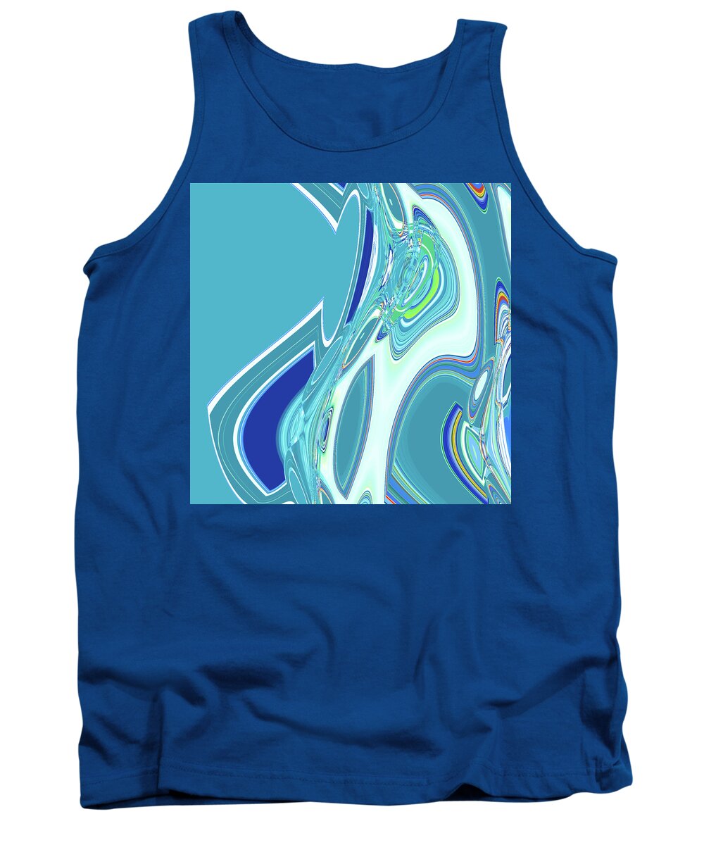 Abstract Tank Top featuring the digital art Eddies by Gina Harrison