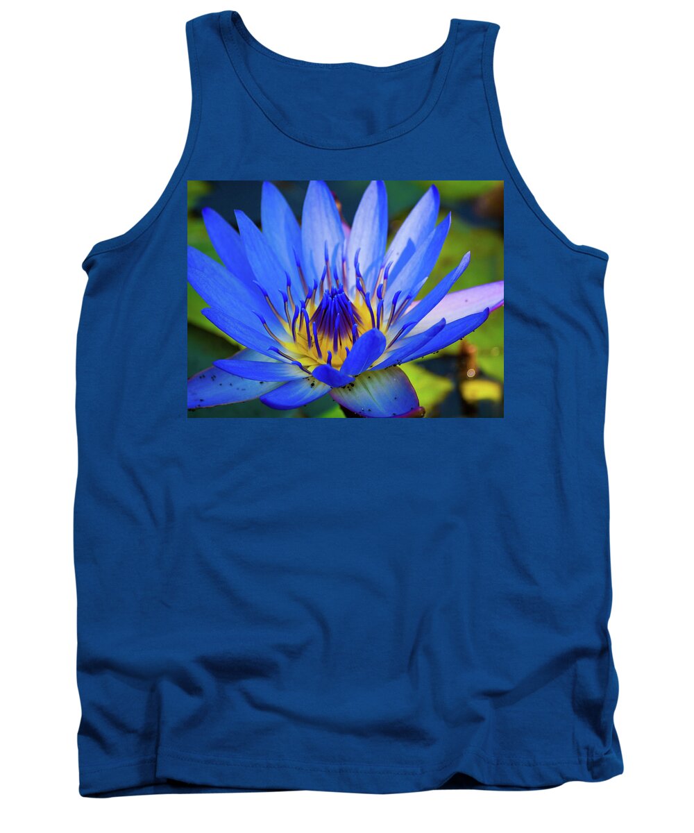 Flower Tank Top featuring the photograph Electric Lily by Steven Myers