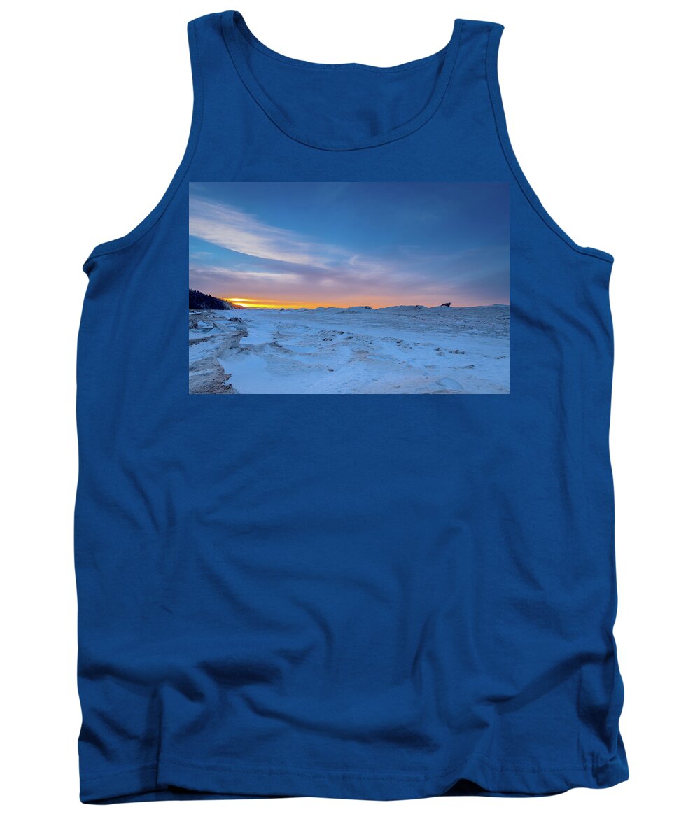 Agate Beach Tank Top featuring the photograph February Sunset by Gary McCormick