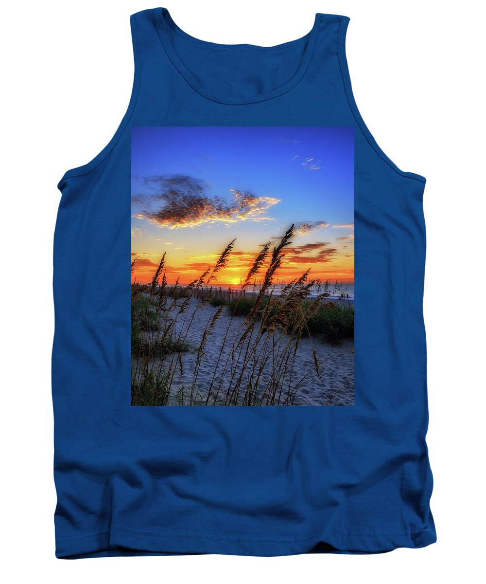 Sunrise Tank Top featuring the photograph First Light by Steve Hurt