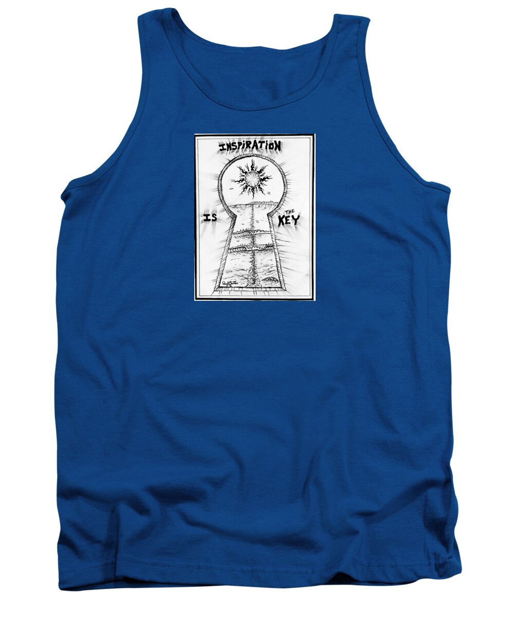 Inspiration Art Tank Top featuring the drawing Follow your inspiration by Paul Carter