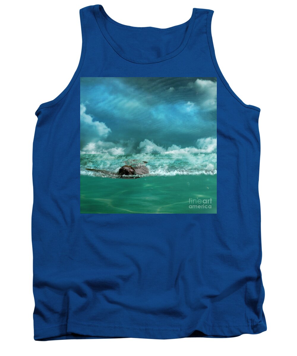 Sea Tank Top featuring the photograph Free by Martine Roch