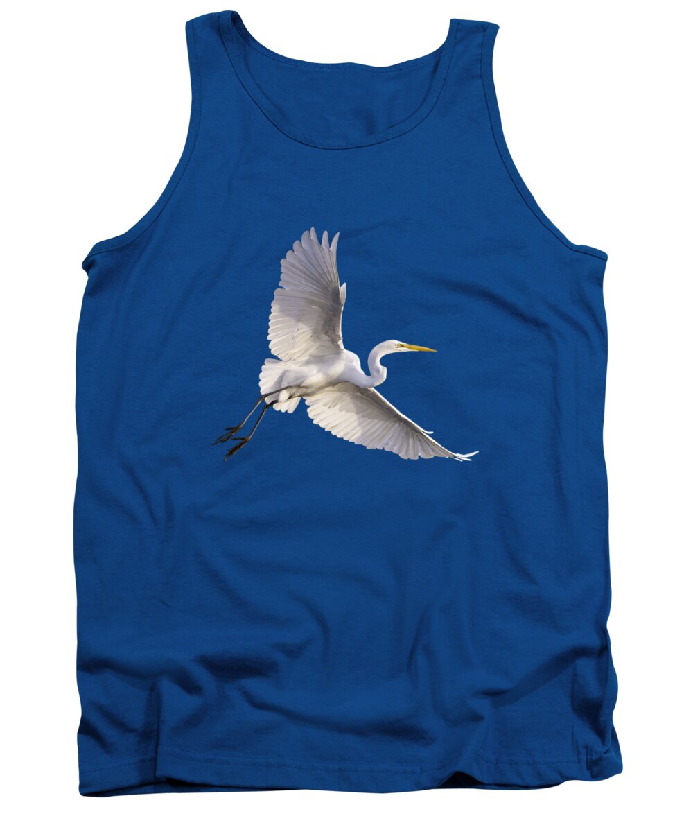 Bird Tank Top featuring the photograph Great Egret png by Jeff Phillippi