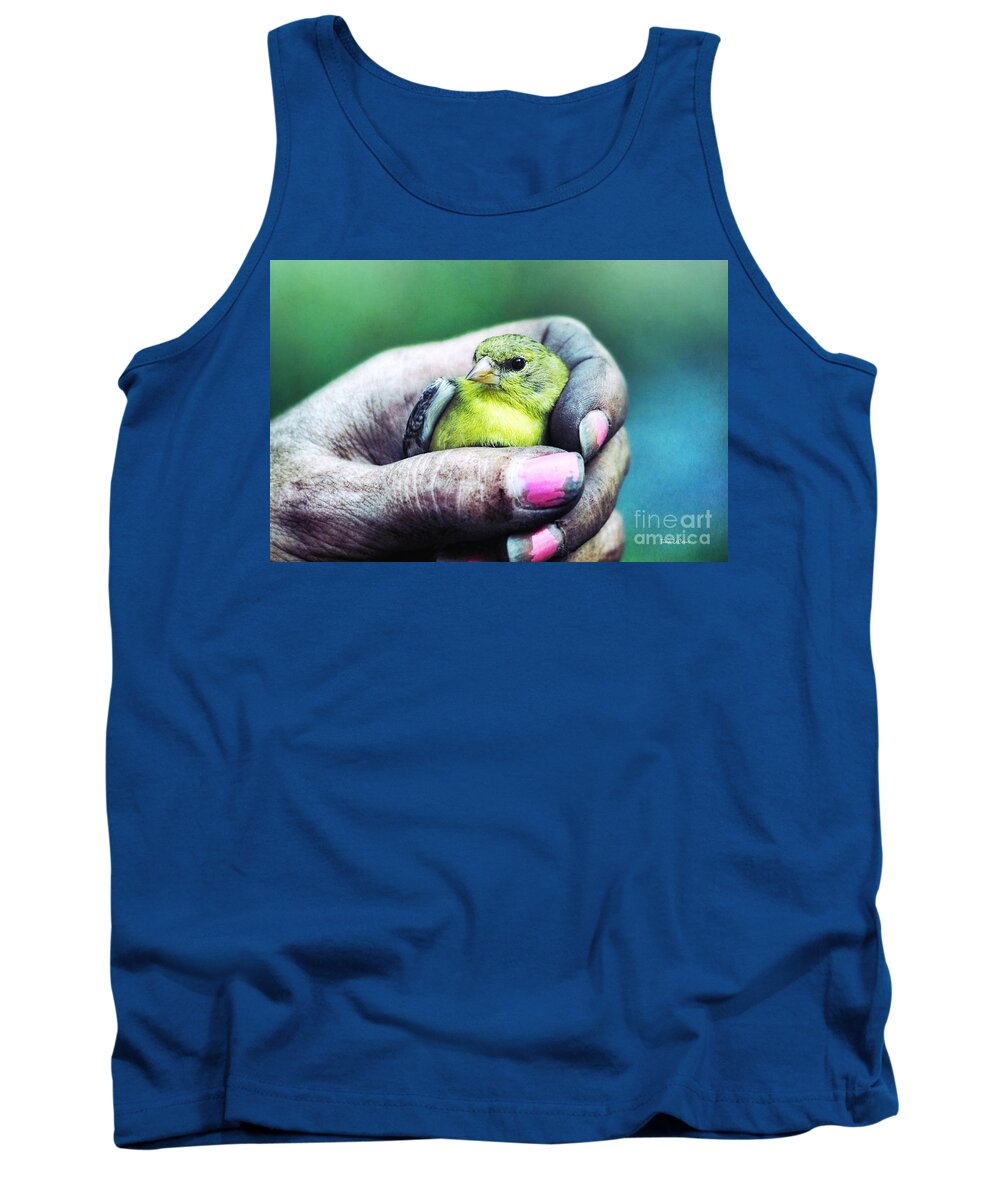 Goldfinch Tank Top featuring the photograph Helping Hand by Tina LeCour