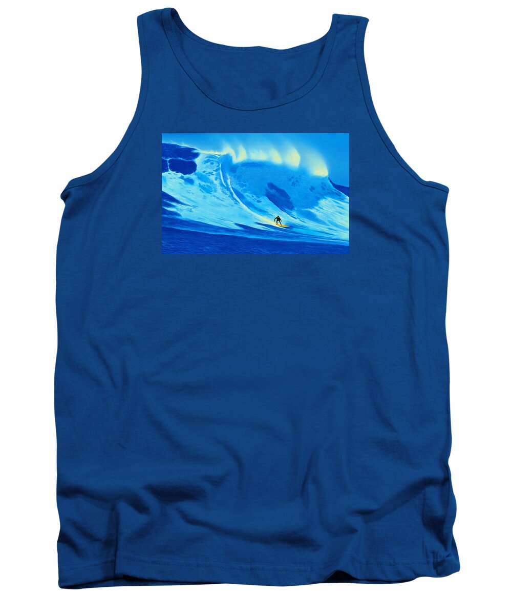 Surfing Tank Top featuring the painting Cortes PADDLE 2001 by John Kaelin