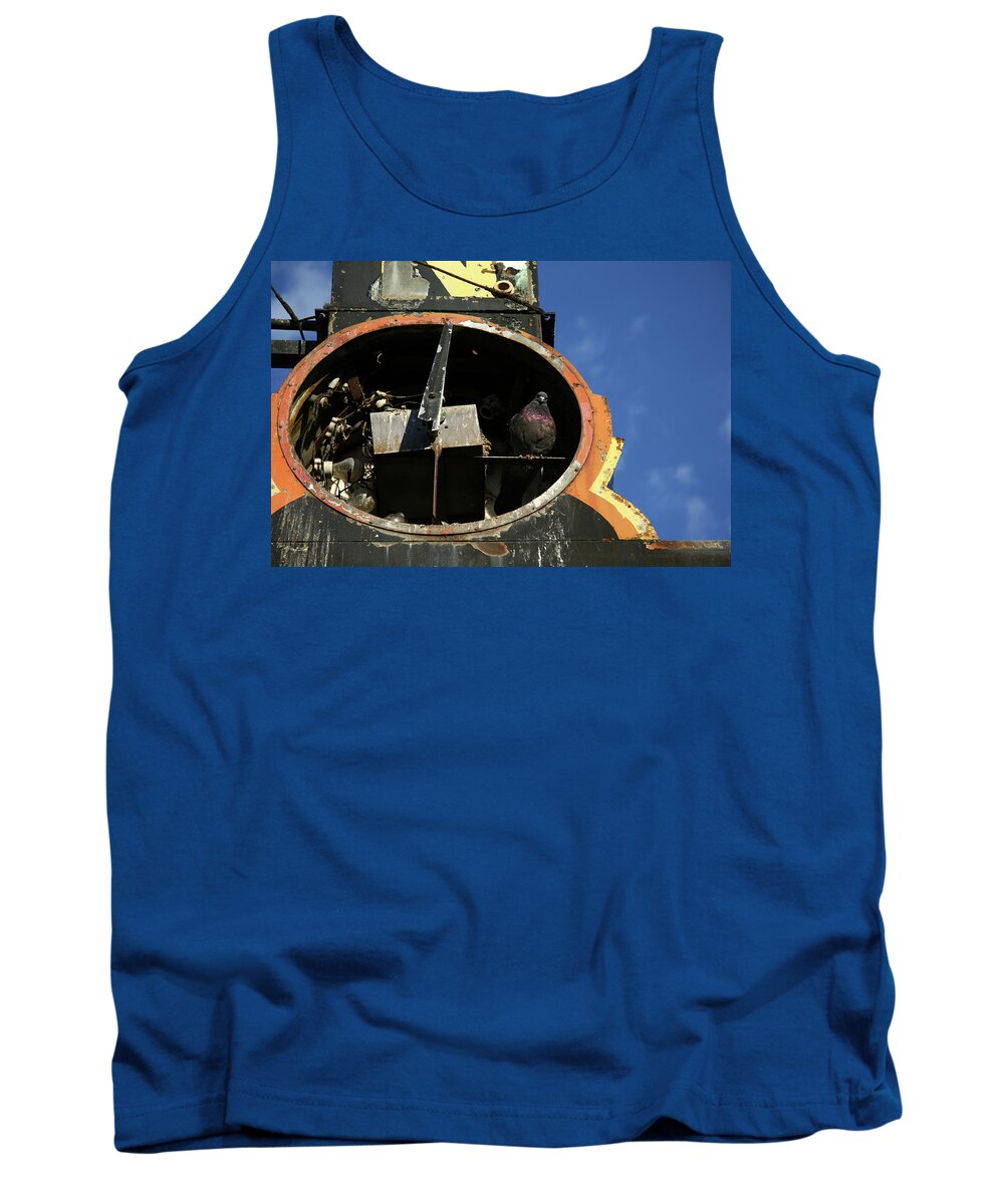 Old Tank Top featuring the photograph Keeping Time by Kreddible Trout