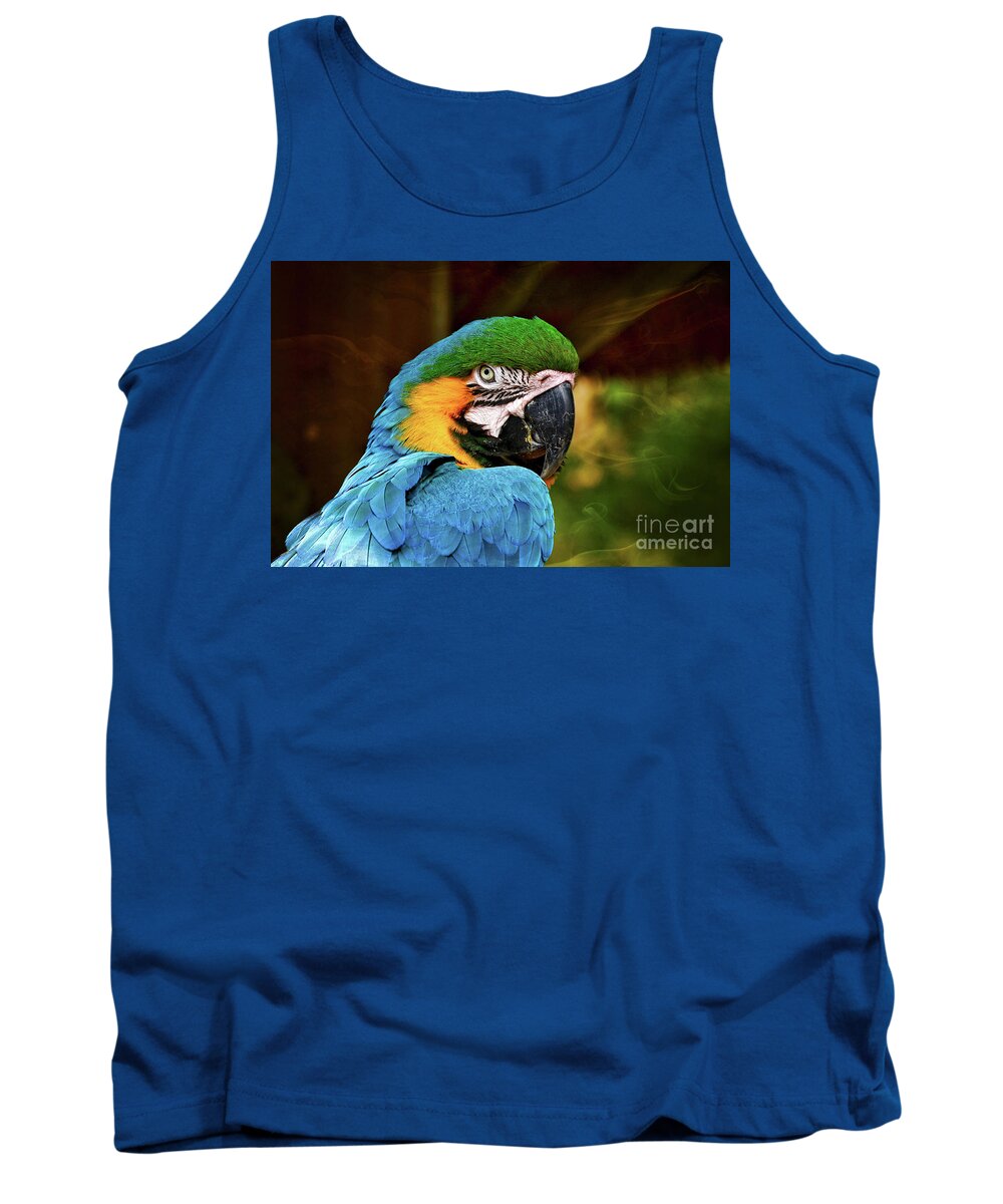 Macaw Tank Top featuring the photograph Macaw Portrait by Kathy Baccari