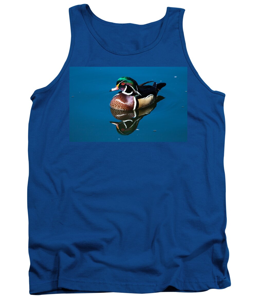 Wood Duck Tank Top featuring the photograph Male Wood Duck by Mindy Musick King