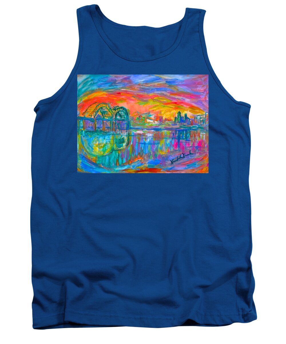 Memphis Tank Top featuring the painting Memphis Spin by Kendall Kessler